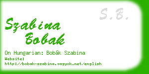 szabina bobak business card
