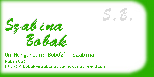 szabina bobak business card